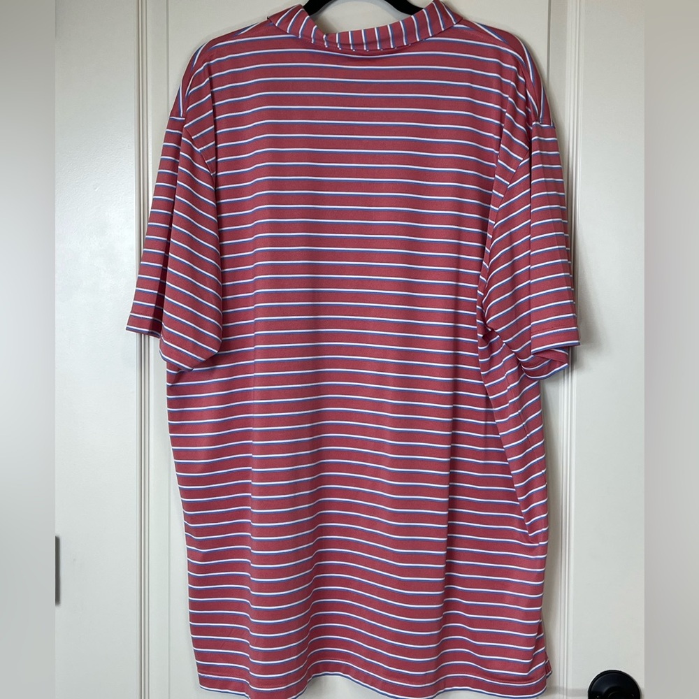 Peter Millar White and Coral Polo Shirt - Picture 3 of 3